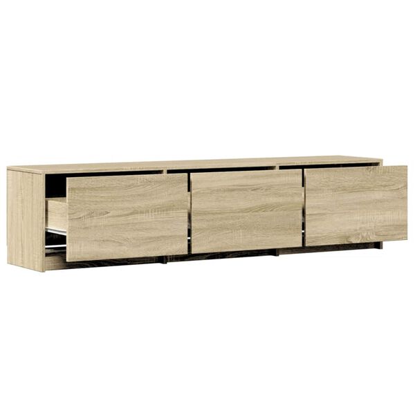 vidaXL Mobile TV con led Sonoma 165 x 34 x 40 cm Legno multistrato
