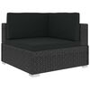 vidaXL Set Divani da Giardino 6 pz con Cuscini in Polyrattan Nero