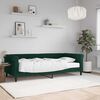 vidaXL Divano Letto con Materasso Verde Scuro 90x200 cm in Velluto