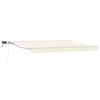 vidaXL Cornice per Tenda Manuale con LED Crema e Bianco 5 &times; 3,5 m