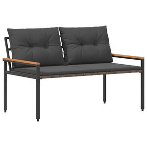 vidaXL Panchina da esterno 2 -Seater 116 x 67,5 x 72 cm polyrattan