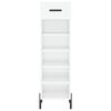 vidaXL Scarpiera Bianco Lucido 30x35x105 cm in Legno Multistrato