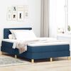 vidaXL Letto a molle con materasso Blu 120 x 190 cm Tessuto