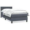 vidaXL Giroletto a Molle con Materasso Grigio Scuro 100x210 cm Velluto