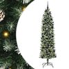 vidaXL Albero di Natale Artificiale Sottile Verde e Bianco 240 cm