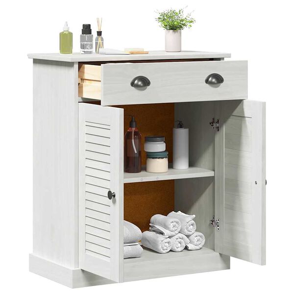vidaXL Mobile da Bagno VIGO Bianco e Bianco Antico 68 x 34 x 80 cm