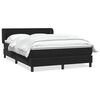 vidaXL Giroletto a Molle con Materasso Nero 160x210 cm in Velluto