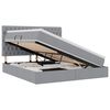 vidaXL Letto con contenitore e materasso Grigio chiaro 160 x 200 cm
