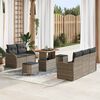 vidaXL Set Divano da Giardino 8 pcs Grigio polyrattan