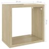 vidaXL Mensole Parete a Cubo 2 pz Rovere Sonoma 26x15x26 cm