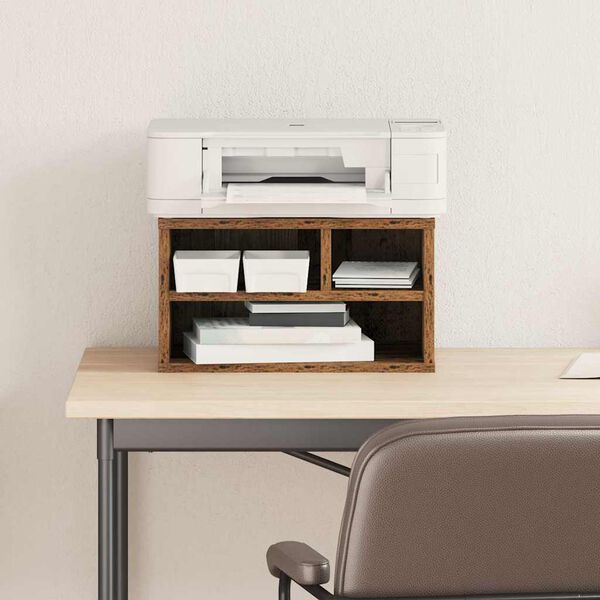 vidaXL Supporto per Stampante Legno vecchio 40 x 32 x 22,5 cm