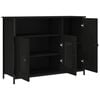 vidaXL Credenza Nera 100x35x75 cm in Legno Multistrato