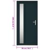 vidaXL Porta Ingresso Antracite 98x208 cm in PVC