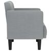 vidaXL Divano Sedia con Braccioli Grigio Chiaro 53 cm in Tessuto