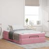 vidaXL Struttura letto con materasso con materasso 2 pcs Rosa Velluto