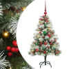 vidaXL Albero di Natale artificiale Verde e bianco 120 cm