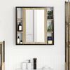 vidaXL Mobiletto per specchio da bagno Beige 60 x 16 x 60 cm