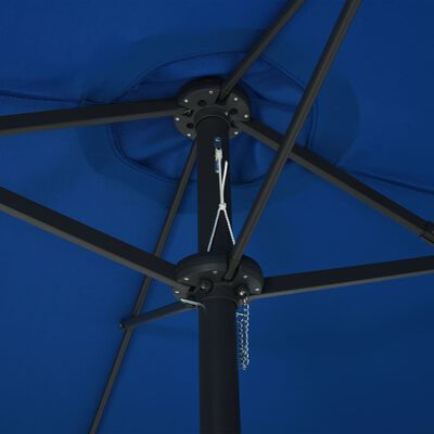 vidaXL Ombrellone da Esterni Palo in Alluminio 460x270cm Blu