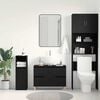 vidaXL Armadio per Lavabo da Bagno Rovere Nero 80 x 33 x 60 cm