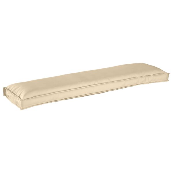 vidaXL Cuscino Beige 150 x 40 x 8 cm Tessuto Oxford