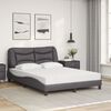 vidaXL Letto con Materasso Hvar Grigio 120x200 cm in Similpelle