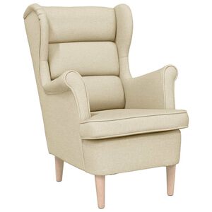vidaXL Poltrona Crema 74x84x100 cm in Tessuto