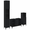vidaXL Set di mobili per il bagno 3 pz Rovere nero 30 x 30 x 190 cm