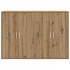 vidaXL Credenza 2 pcs Rovere artigianale 60 x 31 x 84 cm