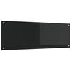 vidaXL Schienale da cucina Nero 120 x 40 cm vetro temperato