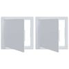 vidaXL Pannelli di Accesso 2 pz Bianco 20 x 20 cm Plastica ABS