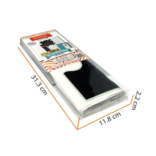 WALPLUS Adesivo Decorativo Lavagna a Forma di Puzzle 54x54 cm Nero