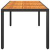 vidaXL Tavolo Giardino 190x90x75 cm Massello Acacia e Polyrattan Nero