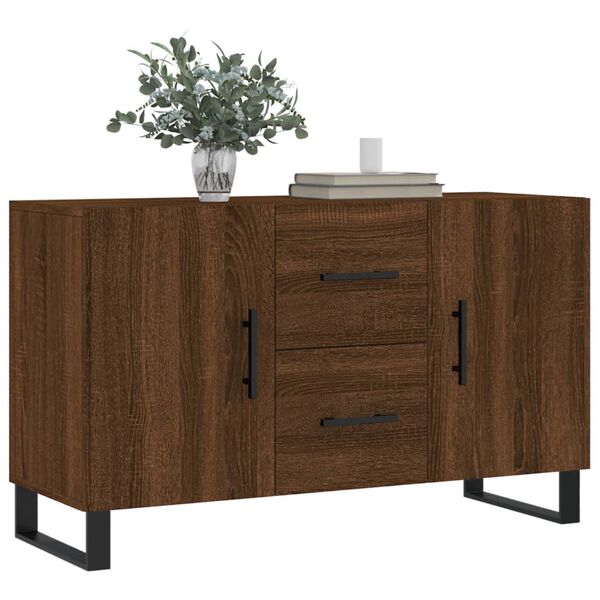 vidaXL Credenza Rovere Marrone 100x36x60 cm in Legno Multistrato