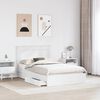 vidaXL Letto con Contenitore Bianco 120 x 190 cm Legno multistrato