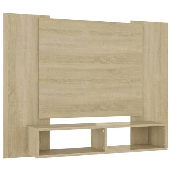 vidaXL Mobile TV a Muro Rovere Sonoma 120x23,5x90 cm Legno Multistrato