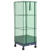 vidaXL Vaso da Giardino con Copertura per Serra e Ruote Blu Grigio PP