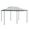 vidaXL Gazebo da Giardino con Tende 4x3 m Bianco