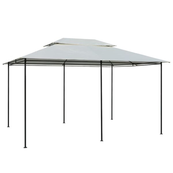 vidaXL Gazebo da Giardino con Tende 4x3 m Bianco