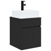 vidaXL Mobile Lavabo da Parete Nero 39 x 41 x 62,5 cm