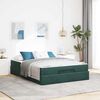 vidaXL Struttura letto con materasso con materasso 2 pcs Verde Velluto