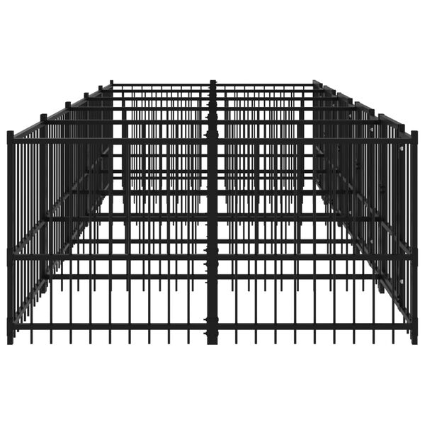 vidaXL Gabbia per Cani da Esterno in Acciaio 9,38 m&sup2;