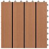 vidaXL Piastrella per Decking 11 pcs Marrone 30 x 30 cm WPC