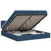 vidaXL Letto ottomano con materasso Blu 200 x 200 cm Tessuto