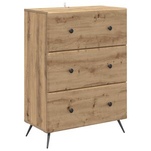 vidaXL Mobile con Cassetti Rovere Artigianale 66 x 34,5 x 90 cm