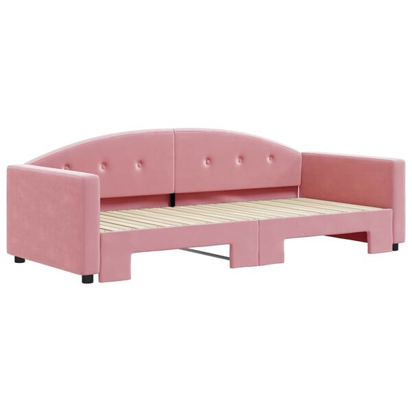vidaXL Divano Letto con Letto Estraibile Rosa 90x200 cm in Velluto