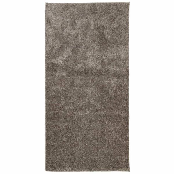 vidaXL Tappeto a Pelo Lucido Lungo ISTAN Effetto Grigio 100x200 cm