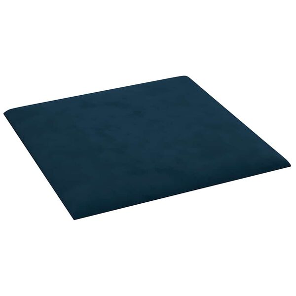 vidaXL Pannelli Murali 12 pz Blu 30x30 cm Velluto 1,08 m&sup2;