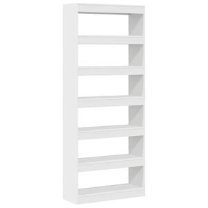 vidaXL Armadio per Libri Bianco 80 x 30 x 198 cm Legno multistrato