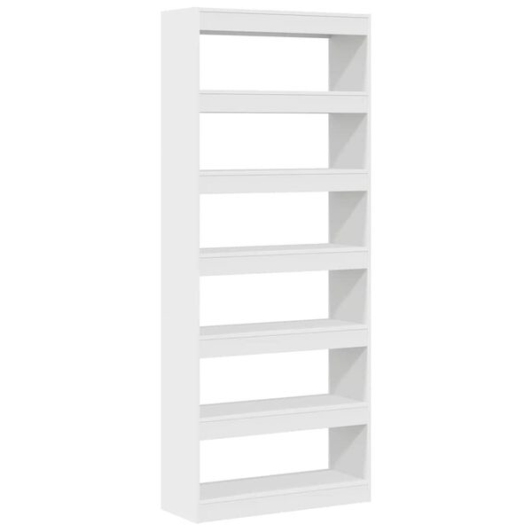 vidaXL Armadio per Libri Bianco 80 x 30 x 198 cm Legno multistrato