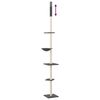 vidaXL Albero per Gatti Pavimento Soffitto Grigio Scuro 263,5-289,5 cm